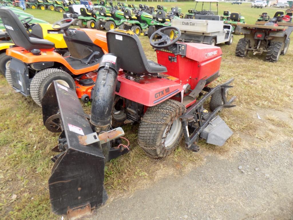 Troybilt GTX18 Garden Tractor with Deck and 2 Stage Snowblower (Was Lot 813