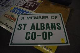 St. Albans Co-Op Metal Sign, 24'' x 18:
