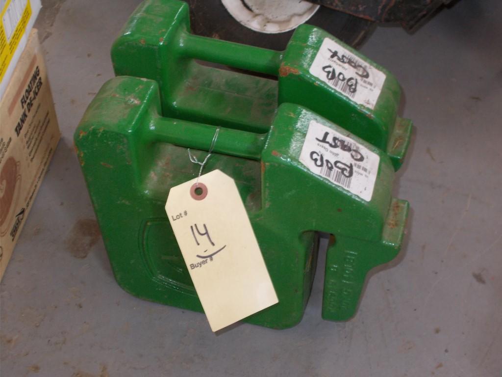 (2) New JD 40Lb Weights  (2 x Bid Price)