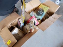 (2) Boxes of New Chainsaw Bars, Weedeater Line, Heads & Misc