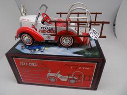 Texaco Fire Chief, 1941 Fire Engine Pedal Car Bank, 1:6 Scale, by Crown Pre