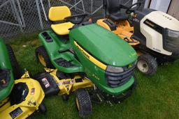 JD X324, w/48'' Deck, 4-Wheel Steer, 682.9 Mi, S/N: M0X324A010133  (3266)