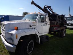 1991?  Ford F600 Custom Cab Auger Truck, 5 Speed Manual, V8, 2 WD, NOT RUNN