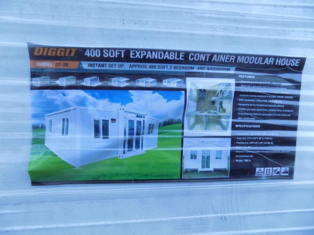 New Diggit Model DT-20 Instant Setup 400 sq ft 2 Bedroom and Washroom Expan