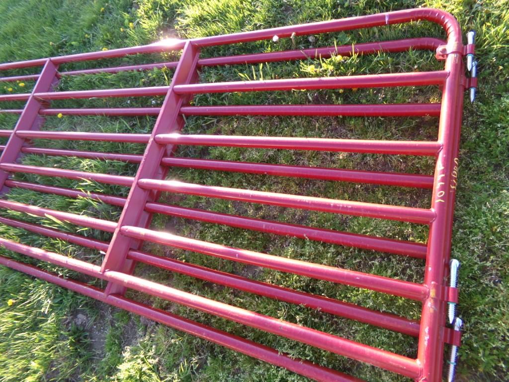 New 12' Red Livestock Gate (5399), New 12' Red Livestock Gate (5400)