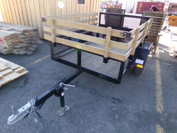 2024 New Cross Country 48R 4' x 6' Landscape Trailer w/ Mesh & Wood Sides w