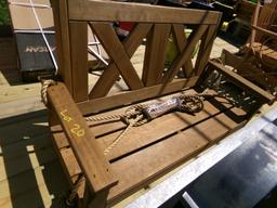 Walnut Amish Made 4' Farmhouse Porch Swing (4577)