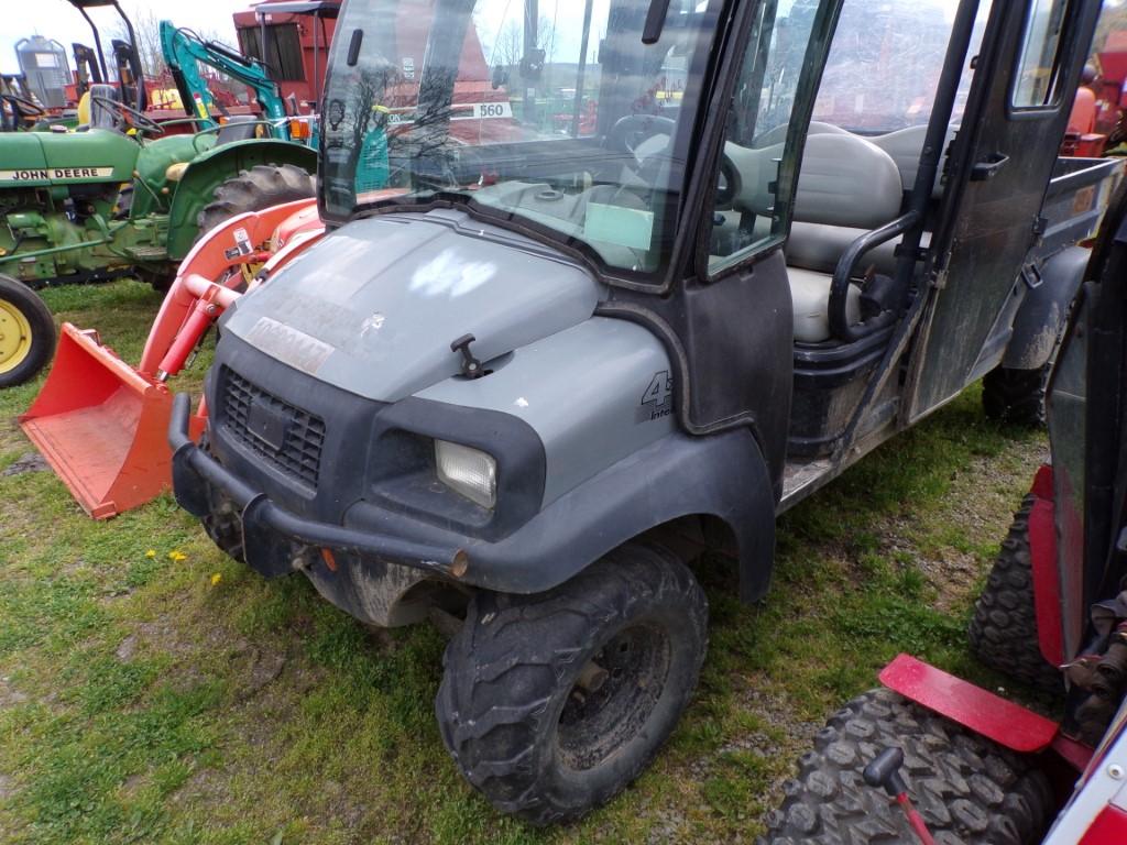 Club Cart XRT1550 4wd UTV, 4-Seater, Kubota Dsl., Cab MISSING DRIVERS DOOR