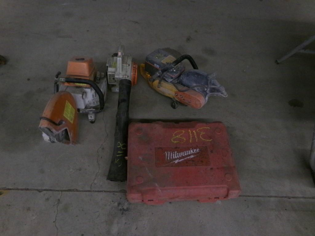 Stihl Demo Saw, Partner Demo Saw, Stihl Blower, Milwaukee Hammer Drill (311