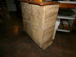 Antique 30'' x 30'' x 12'' Thick Butcher Block (NO LEGS)