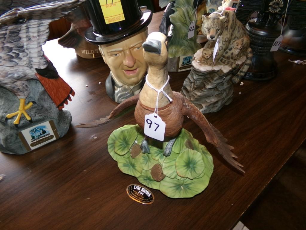 Ski Country Creme de Menthe American Widgeon Decanter