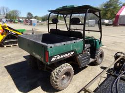 2005 Polaris Ranger 4 x 4 Side by Side UTV, Windshield, Roof, ROPS, Manual,