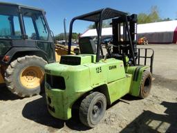 Clark 6500-HY60 Dual Wheeled Forklift, Gas, 6000 LB Capacity, 7'' Wide Fork