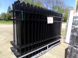 New 10' Diggit Wrought Iron Fence Panels, (22) Pc., 220' Total