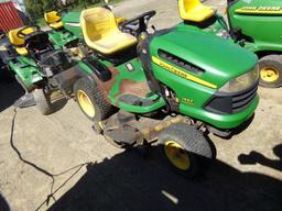 JD 155C Automatic, 42'' Deck, Hydro, 25 HP, Runs, Mows, Weak Drive, s/n 017