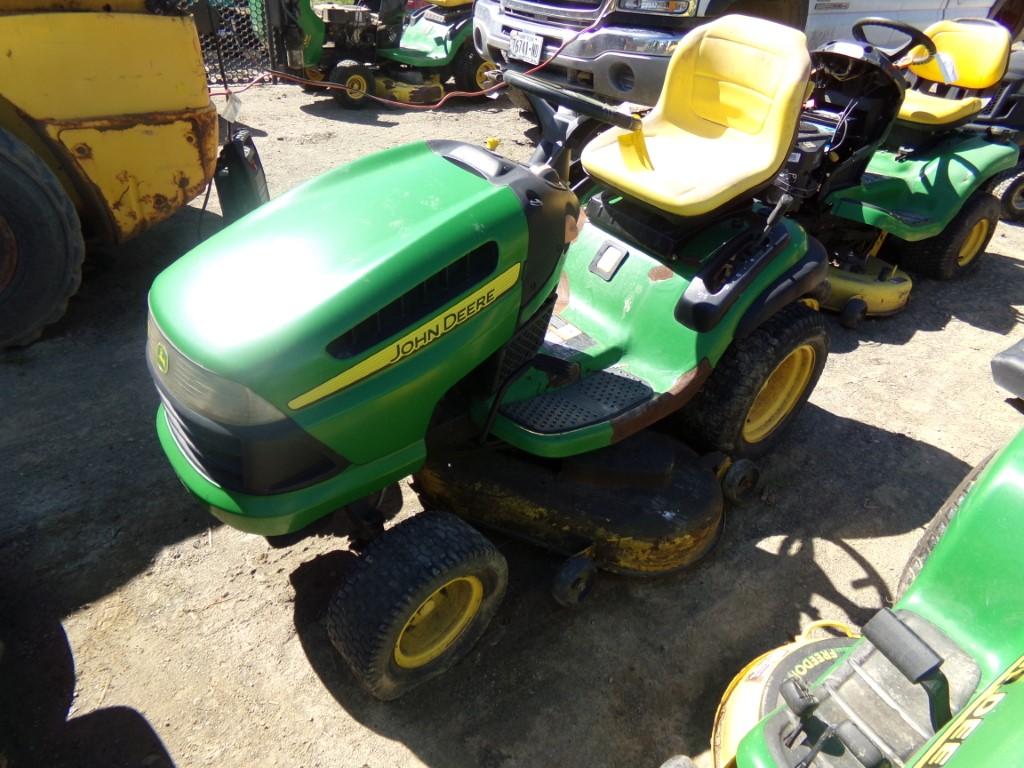 JD 155C Automatic, 42'' Deck, Hydro, 25 HP, Runs, Mows, Weak Drive, s/n 017