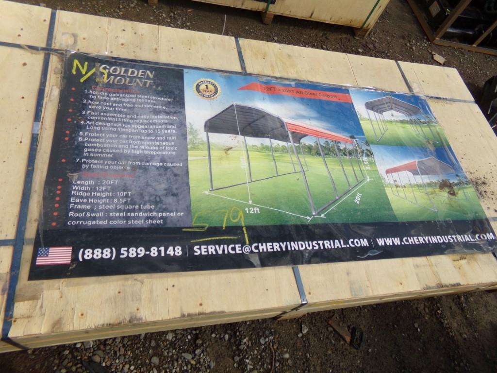 New Gold Mountain 12' x 20' Alt Steel Carport