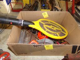 Box of Tape Measures, Electric Fly Swatter  (111)