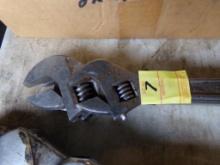 (3) Medium Sized Adjustable Wrenches (7)