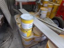 Large,Pallet, Approx. (18) Buckets Assorted looring Adhesive (Shop Entrance