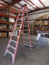 Werner 10' Fiberglass Step Ladder, Orange (Warehouse)