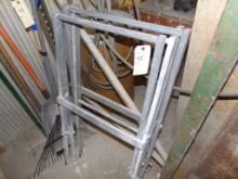 (2) Steel, Folding Panel Stands (Front Garage)