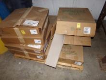 Pallet of (8) Boxes of Assorted Vinyl Toe/Baseboard, ''Creekside'' and ''Bl