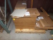 Pallet of Mixed Vinyl Tile, 12'' X 12'' Assorted Colors, Sold as a Lot (Bac