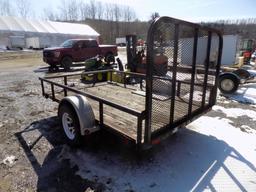 1995 ELIMI Landscape Trailer, Single Axle, 6 1/2' x 10' Drop Down Gate, Alu