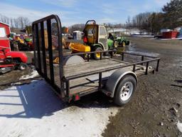 1995 ELIMI Landscape Trailer, Single Axle, 6 1/2' x 10' Drop Down Gate, Alu