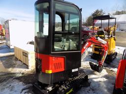 New Miva VA13C Mini Excavator w/Cab, Gas Engine, Grader Blade, 16'' Bucket,