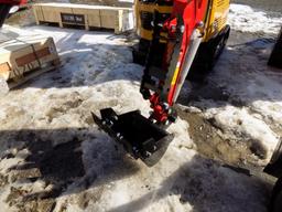 New Miva VA13C Mini Excavator w/Cab, Gas Engine, Grader Blade, 16'' Bucket,