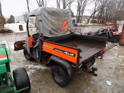 Kubota RTV 900 Side by Side UTV, Power Steering, Power Dump, Front Mount 6'