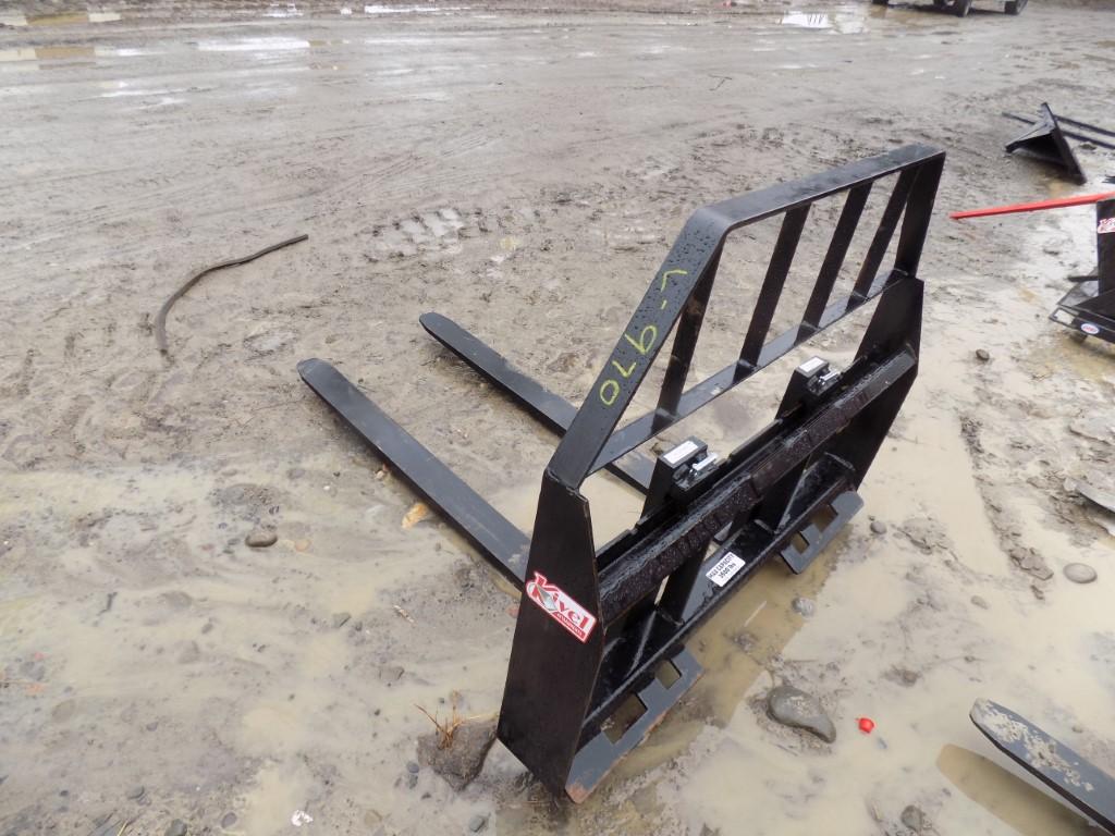 New Kivel Pallet Forks for Skid Steer Loader, 48'' Forks, 3500 LB Capacity