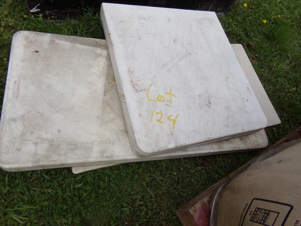 (3) Fiberglass Tables (9395)