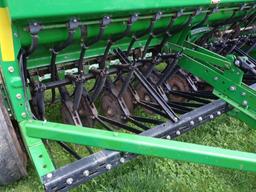 John Deere BD1108 Grain Drill with Grass Seed, 13 Hoe, Double Disc Opener,