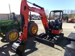 Unused 2023 Kubota KX033 Midi Excavator w/Dozer Blade, Changeable Controls,