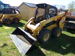 2019 Cat 262D3 Skid Steer Loader w/84'' Bucket, 2 Speed, Excellent Severe D