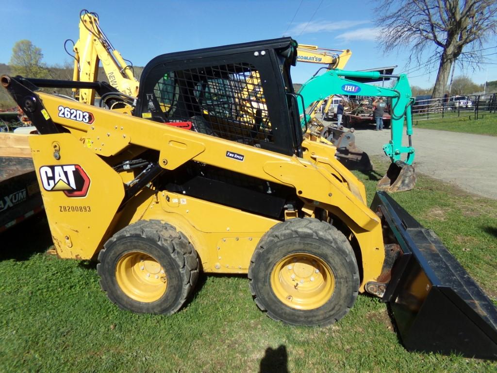 2019 Cat 262D3 Skid Steer Loader w/84'' Bucket, 2 Speed, Excellent Severe D