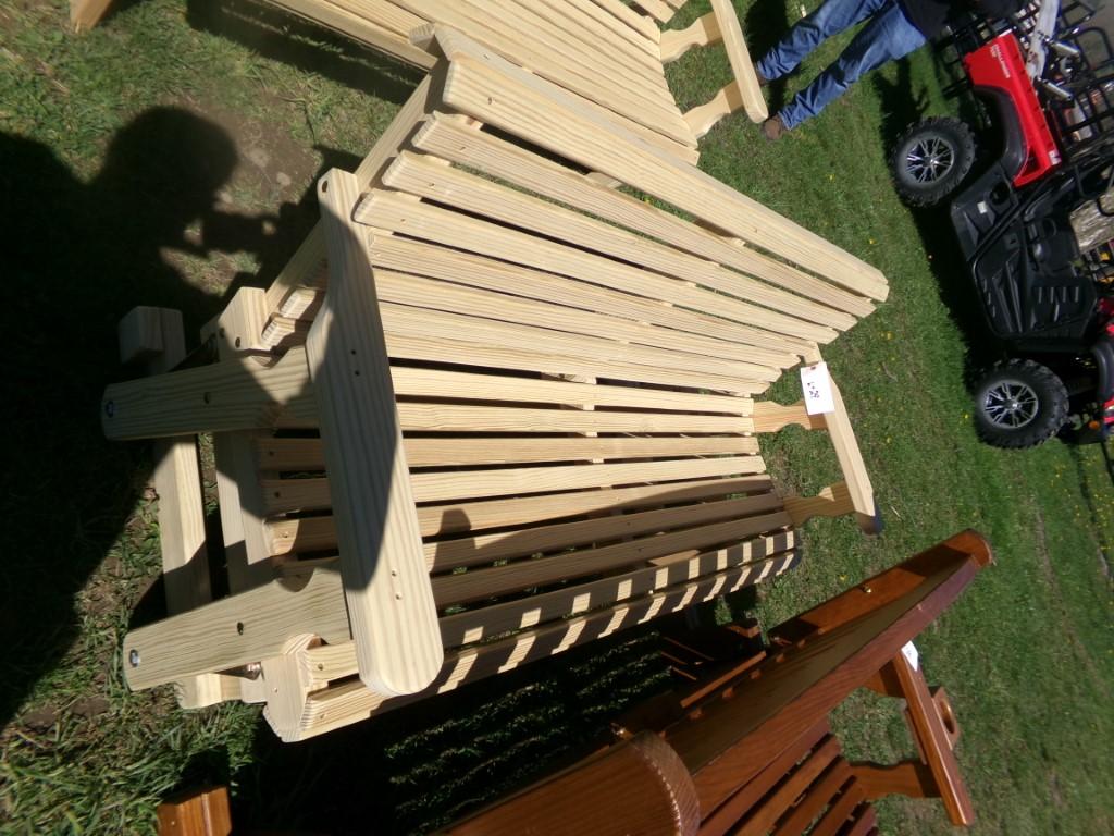 Amish Made 5' Rollback Glider Bench, Unfinished (9275)