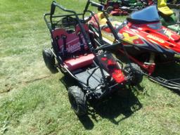 Black KT196 2 Seater Go Cart, 4 Stroke Gas Engine, Runs (5006)