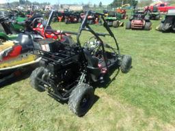 Black KT196 2 Seater Go Cart, 4 Stroke Gas Engine, Runs (5006)