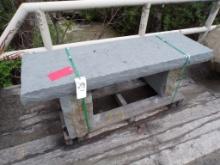 5' Custom Bench, 18'' Deep Rockfaced & Thermaled - Nice