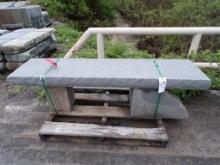 Custom Stone Bench, 72'' x 18'' Thermaled Rockfaced Seat - Really Neat