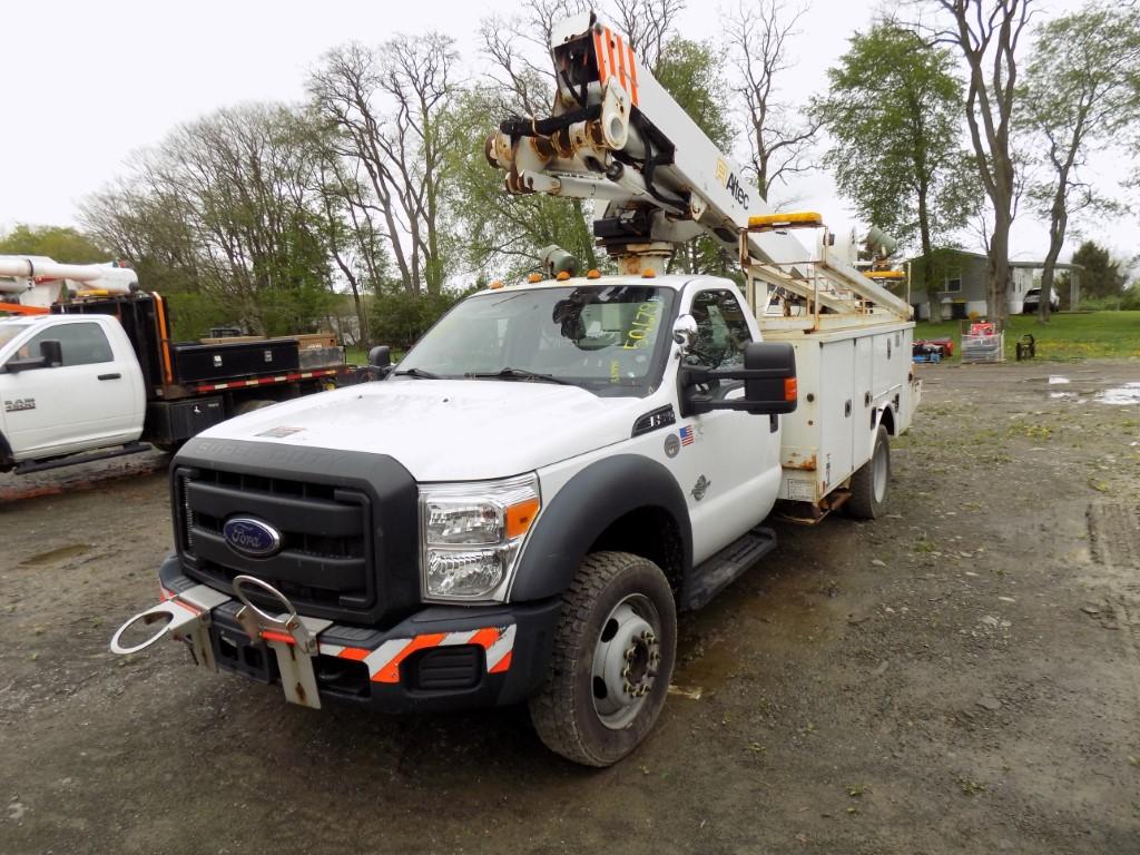 2014 Ford F550, Reg Cab, 4wd Bucket Truck,6.7 Liter, Powerstroke Dsl, Auto,