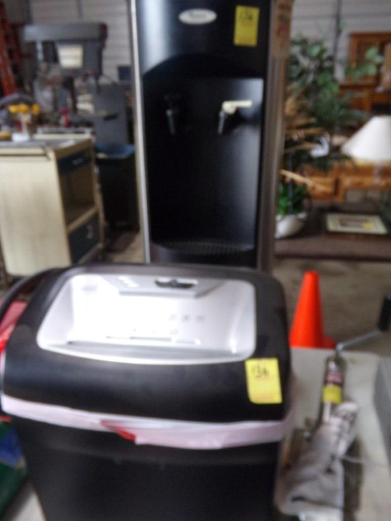 Staples Paper Shredder and Whirlpool Water Dispenser