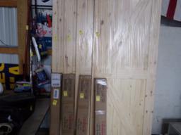(1) Unfinished Barn Door Style Door with Hardware