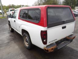 2009 Chevrolet Colorado W/T Reg Cab, 2WD, Manual Transmission, White, 132K