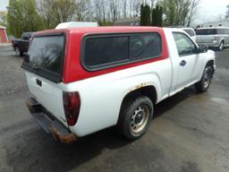 2009 Chevrolet Colorado W/T Reg Cab, 2WD, Manual Transmission, White, 132K