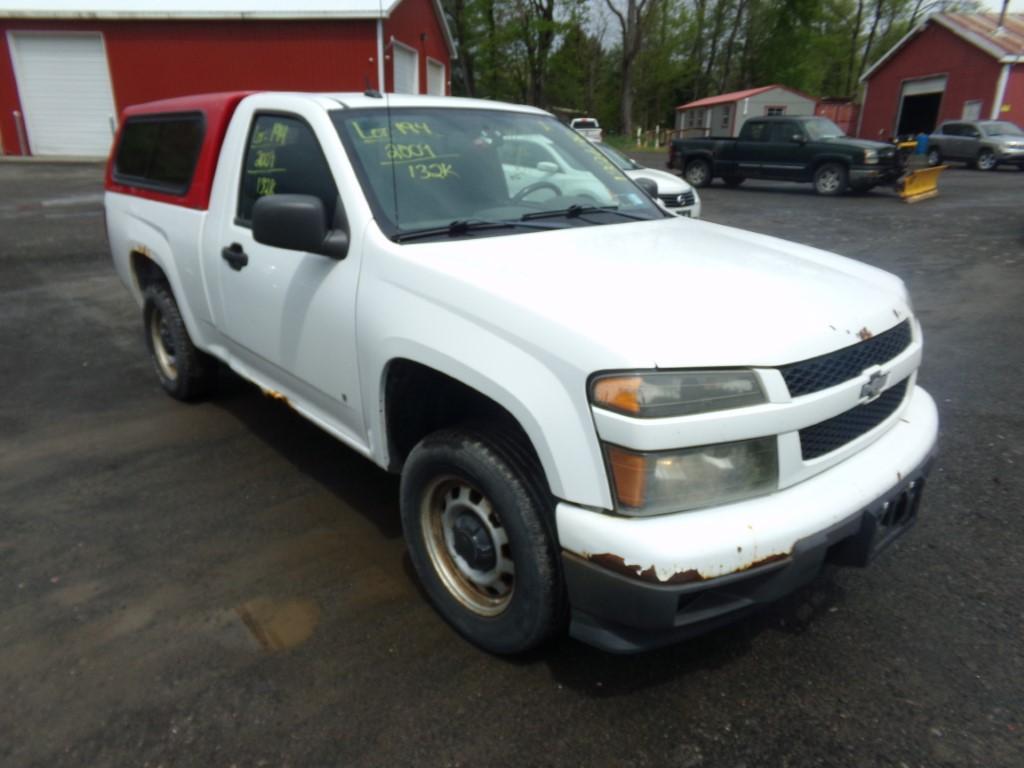 2009 Chevrolet Colorado W/T Reg Cab, 2WD, Manual Transmission, White, 132K